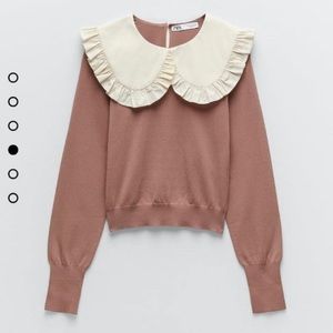 NWT ZARA collared sweater top